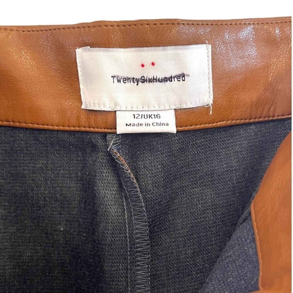 Anthropologie TwentySixHundred Faux Leather Utility Cargo Pants Size 12 NEW - Picture 7 of 11